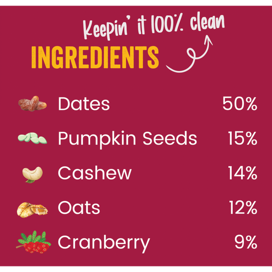 Mashd Cranberry Energy Bar (Pack of 4)