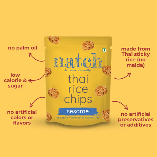 thai rice chips - sesame (small pack -25g)