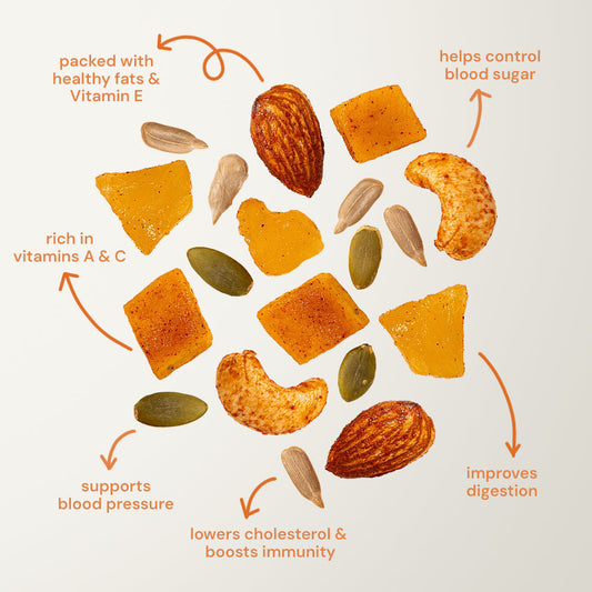 maple chilli glazed nut mix (120g pack)