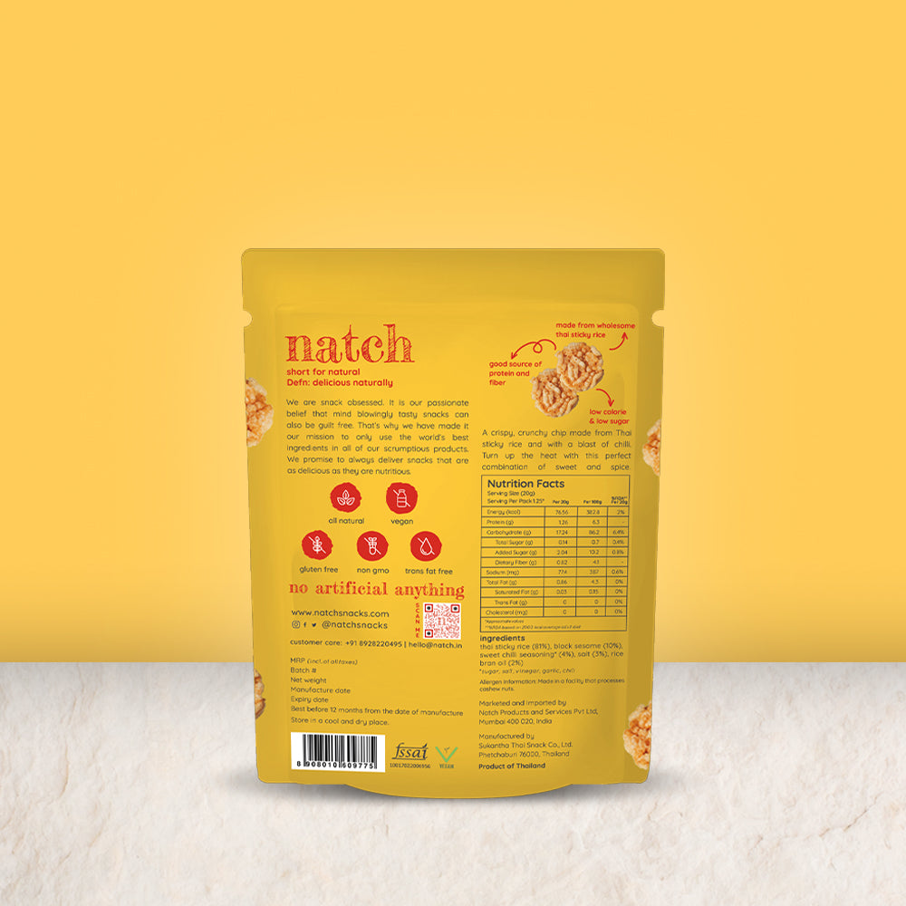 Thai Rice Chips Sweet Chilli back