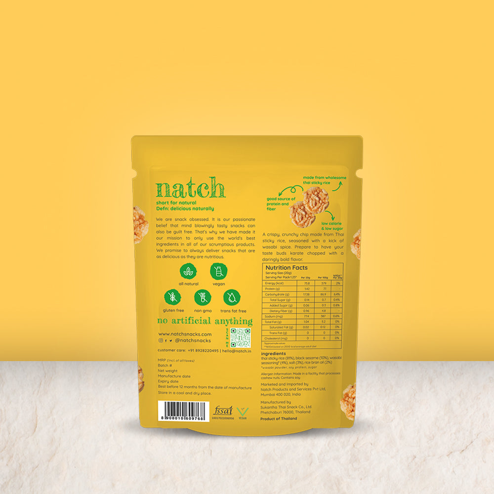 Thai Rice Chips Wasabi back