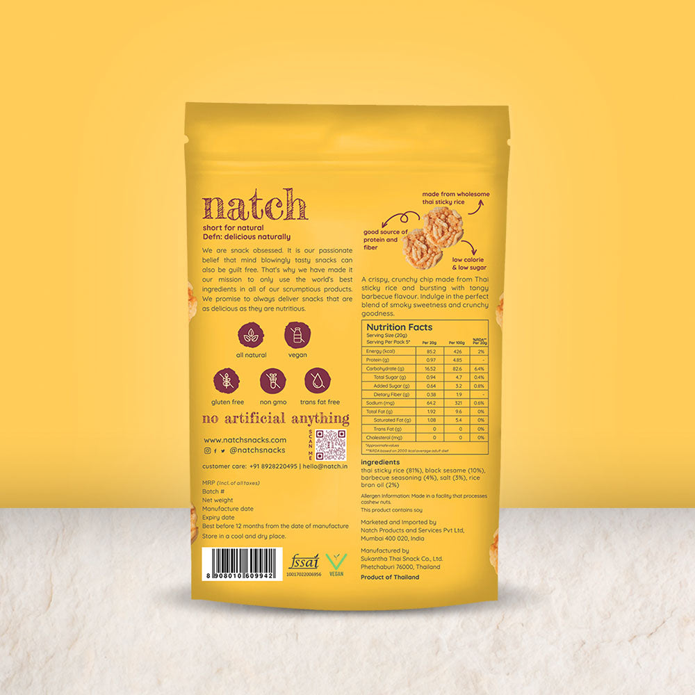 thai rice chips - barbecue (large pack - 100g)