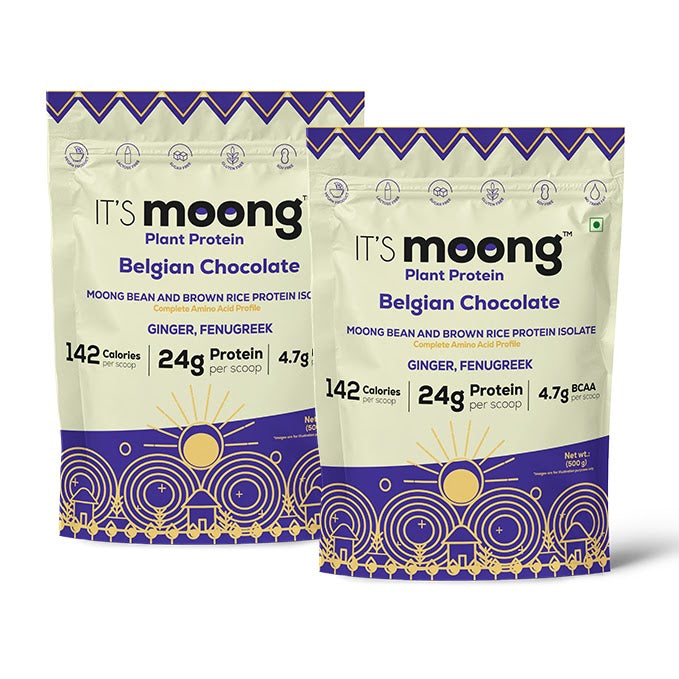 It's Moong Mung Bean & Brown Rice Isolate protein - Belgian Chocolate