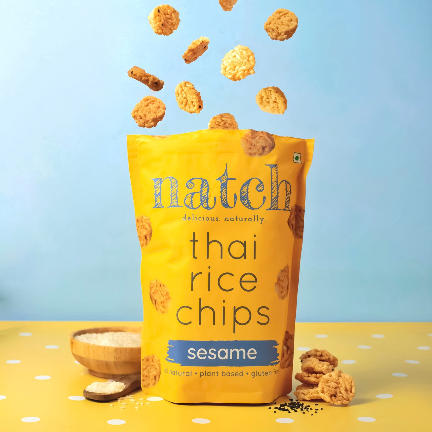 thai rice chips - sesame (large pack 100g)