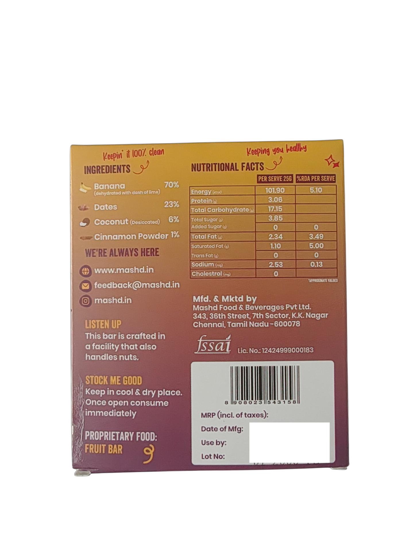 Banana Trio Pack - Fruit Bar