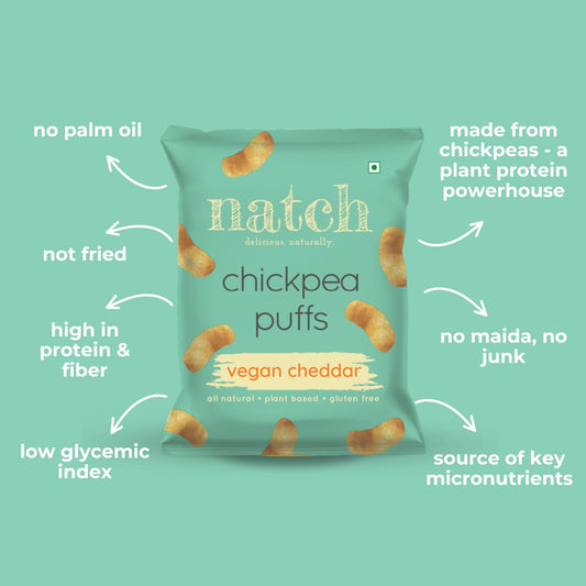 chickpea puffs - vegan cheddar (small pack - 20g)