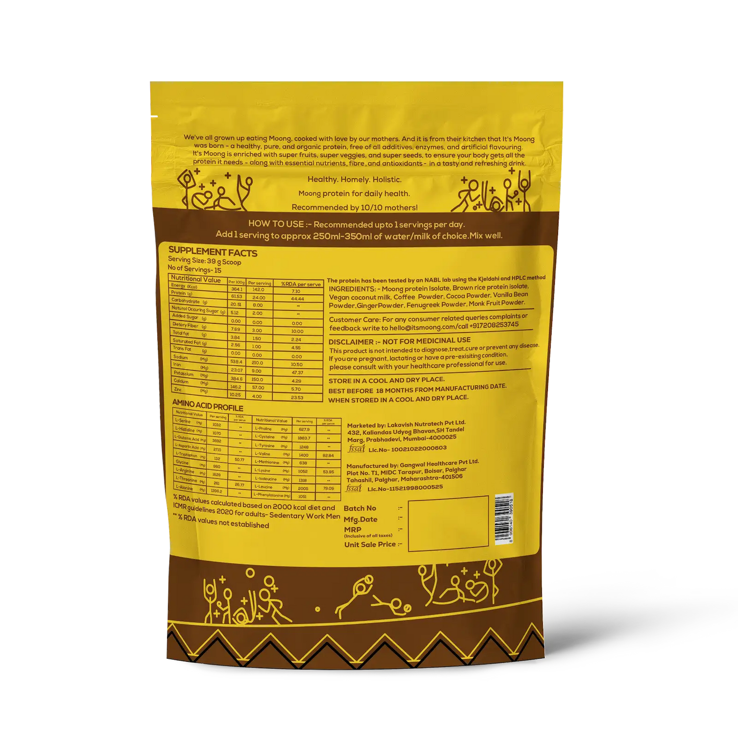 It's Moong Mung Bean & Brown Rice Isolate protein - African Cocoa Latte