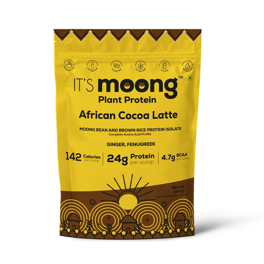 It's Moong Mung Bean & Brown Rice Isolate protein - African Cocoa Latte