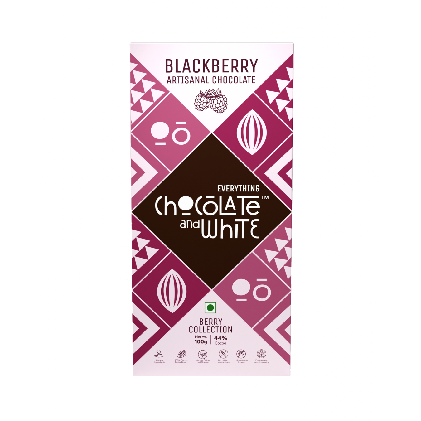 Chocolate and White - Blackberry Artisanal Chocolate