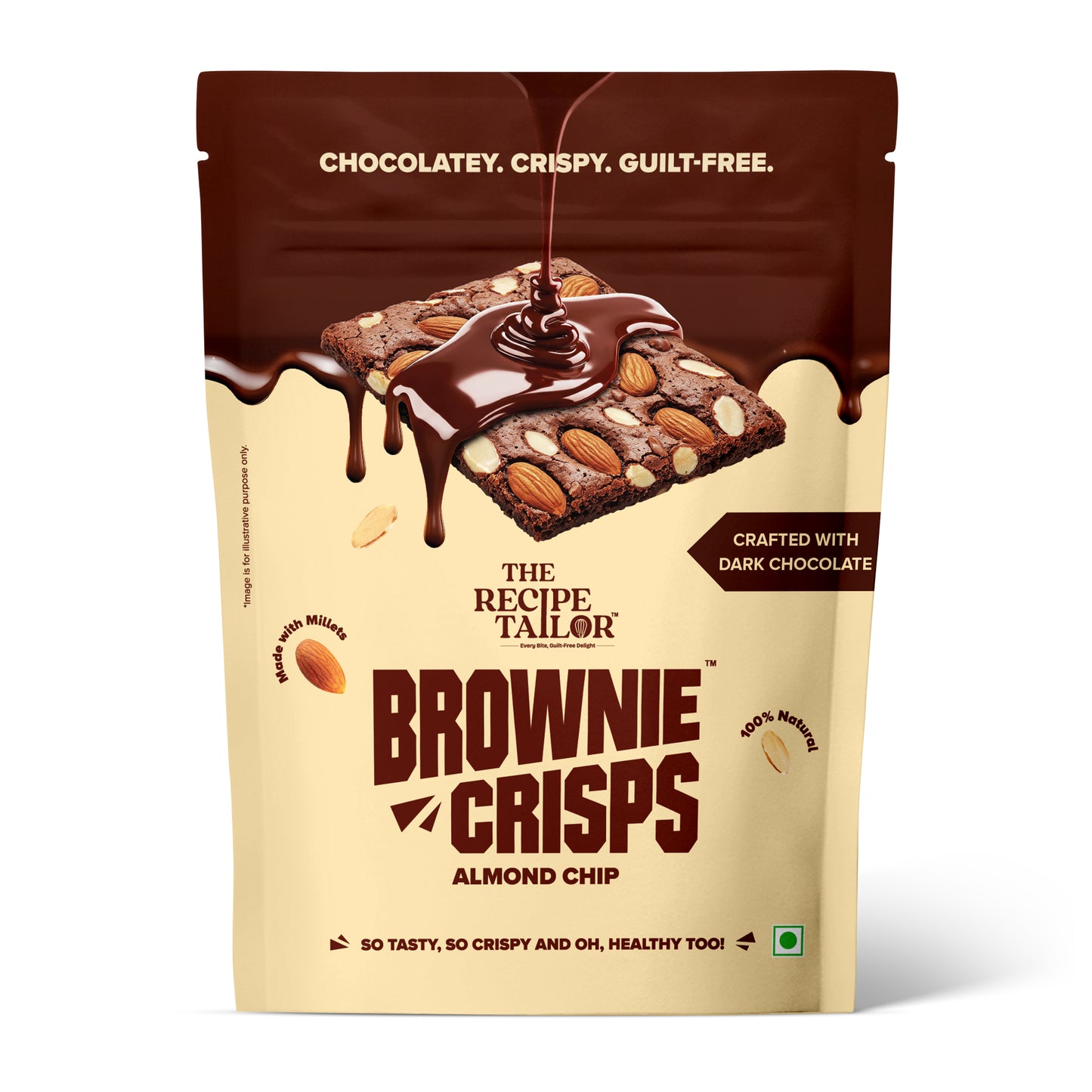 The Recipe Tailor Brownie Crisps - Almond Chip (Pack of 3)