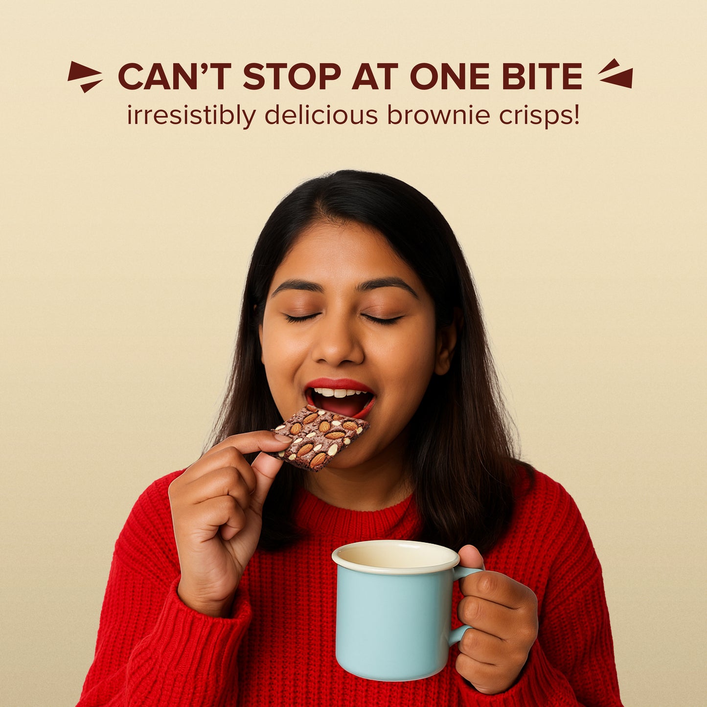 The Recipe Tailor Brownie Crisps - Almond Chip (Pack of 3)