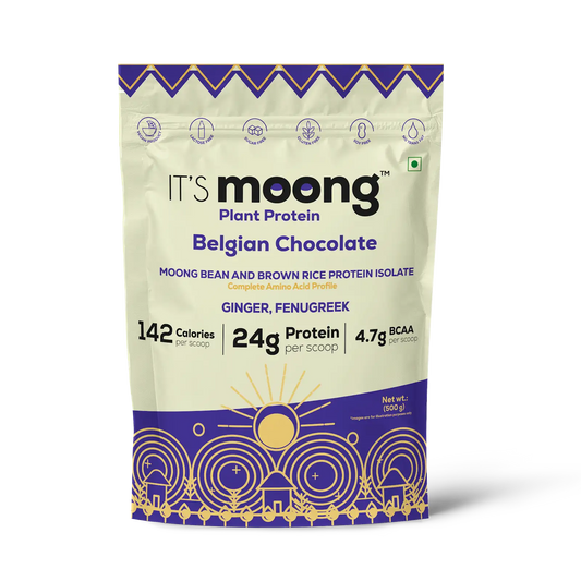 It's Moong Mung Bean & Brown Rice Isolate protein - Belgian Chocolate