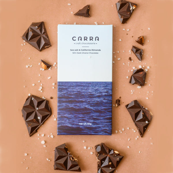 Sea Salt & California Almonds Dark Chocolate Bar