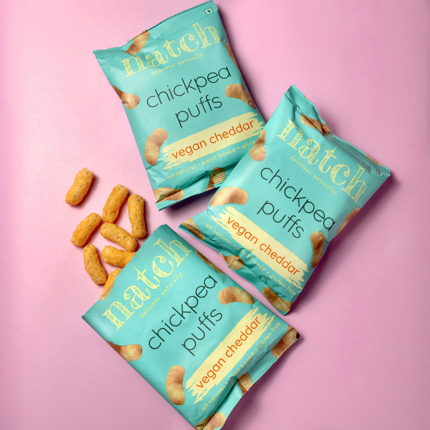 chickpea puffs - vegan cheddar (small pack - 20g)
