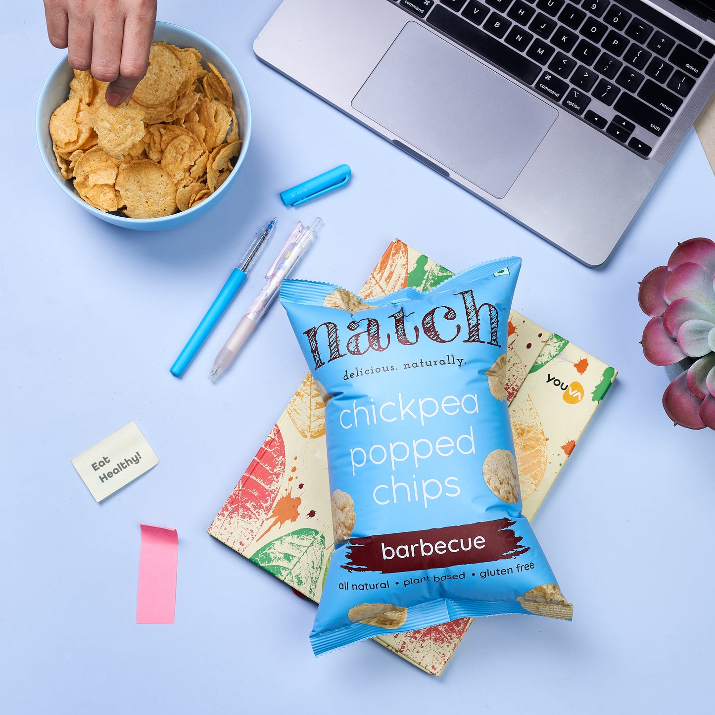 chickpea popped chips - barbecue (55g pack)