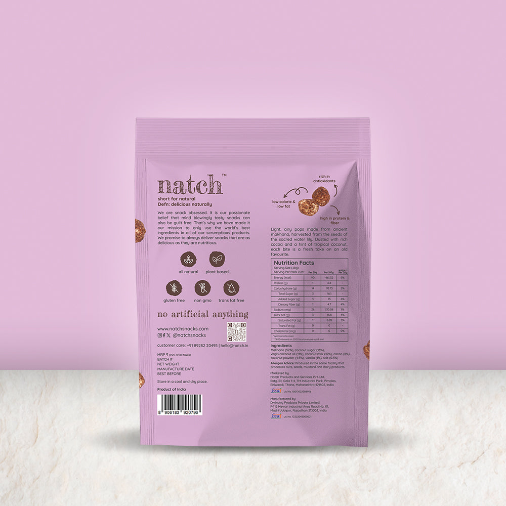 popped water lily - coconut cocoa (45g pack)