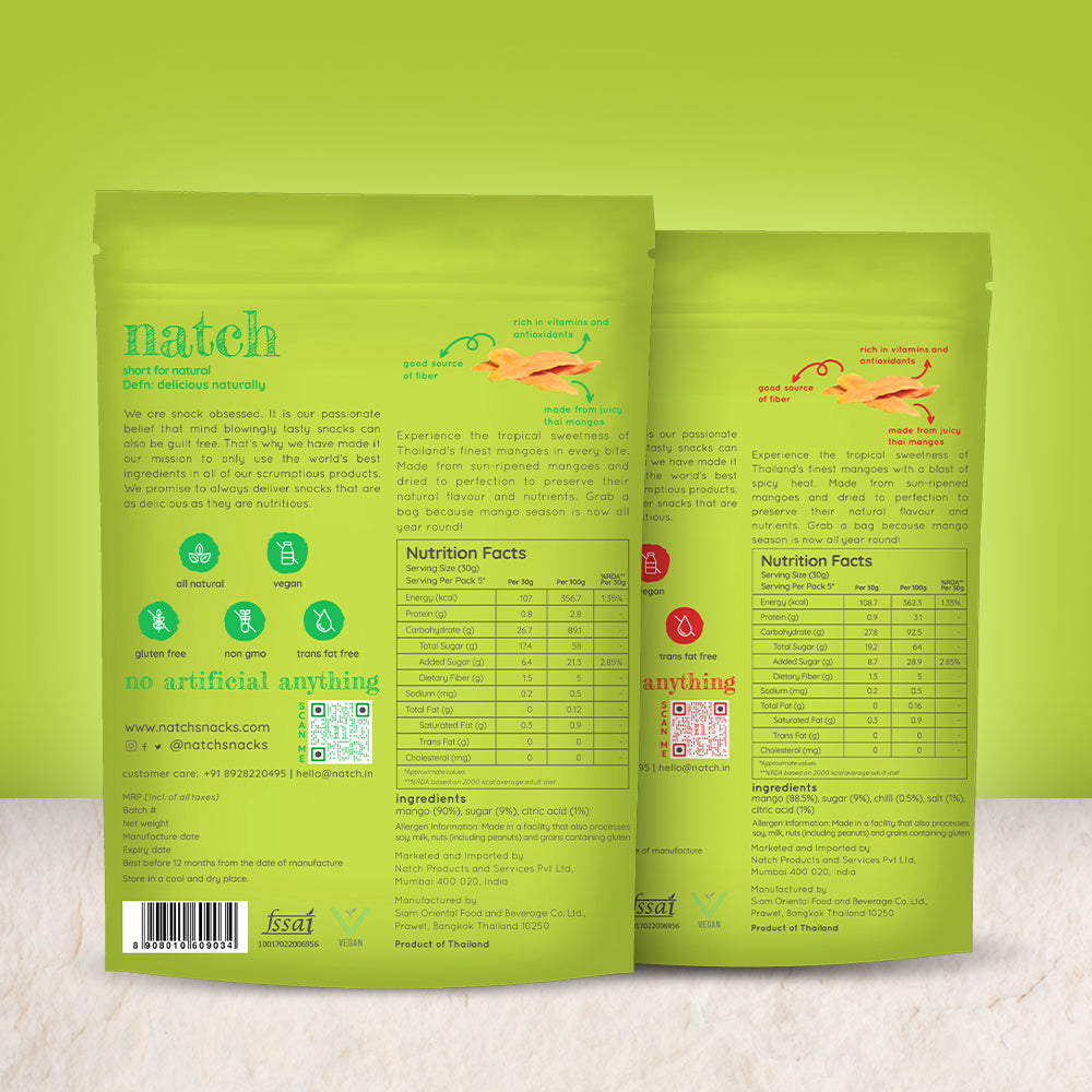 mango slices - variety pack (large pack - 150g)