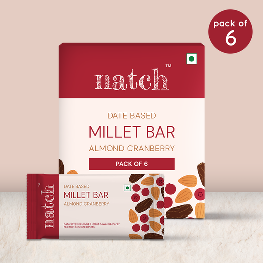 millet bar – almond cranberry (pack of 6 – 40g)
