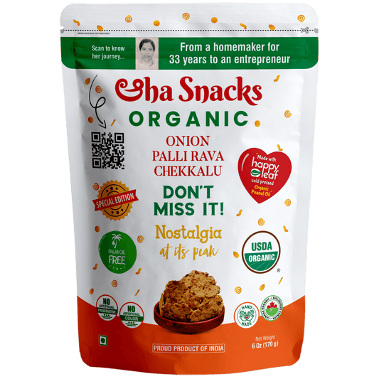 Aaha Snacks Onion Palli Rava Chekkalu