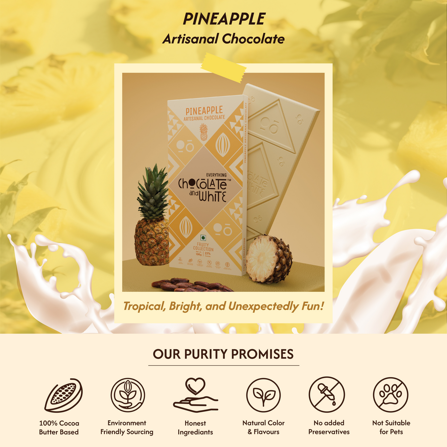 Chocolate and White - Pineapple Artisanal Chocolate