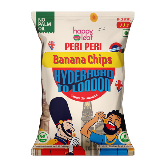 HAPPYLEAF SNACKS Peri Peri Banana Chips