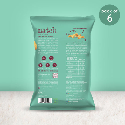 chickpea puffs - barbecue (large pack of 6 - 65g)