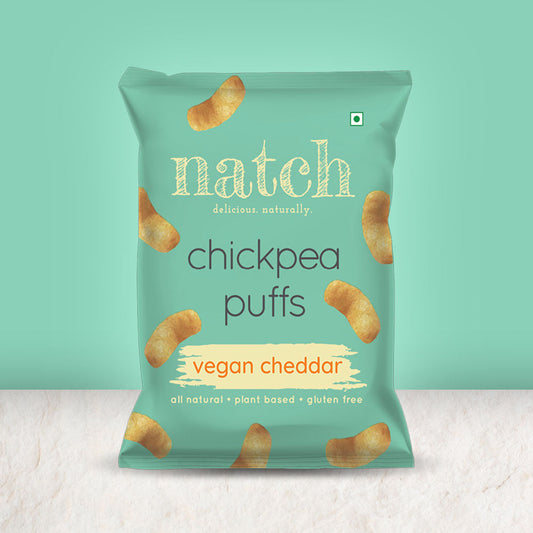 chickpea puffs - vegan cheddar (large pack - 65g)
