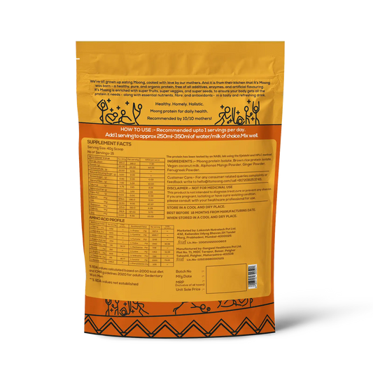 It's Moong Mung Bean & Brown Rice Isolate protein - Real Alphonso Mango