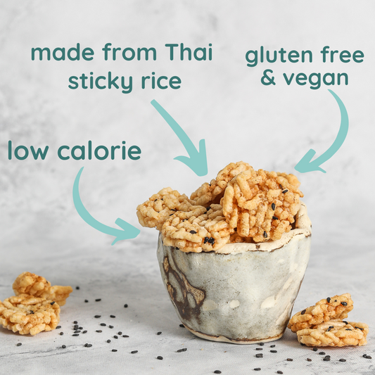 thai rice chips - variety pack (large pack - 100g)