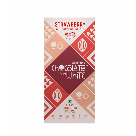 Chocolate and White - Strawberry Artisanal Chocolate