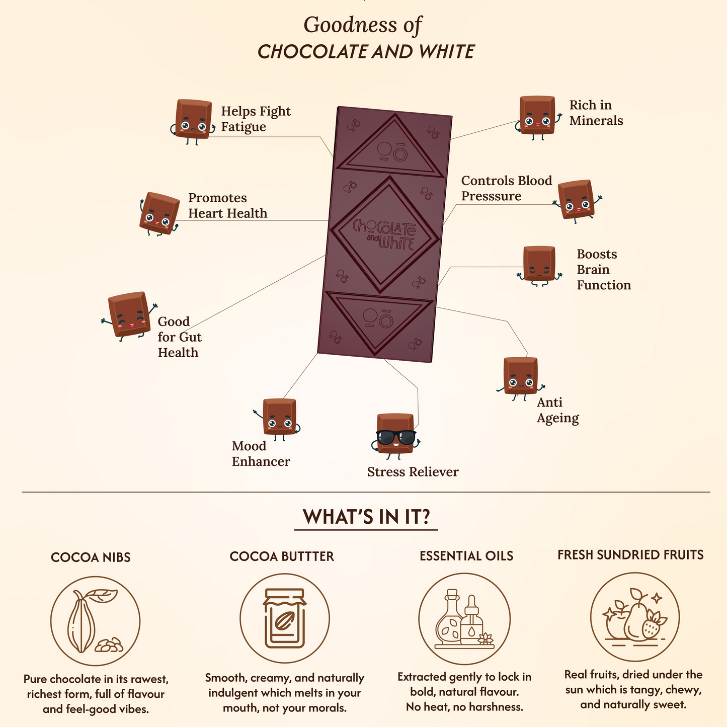 Chocolate and White - Strawberry Artisanal Chocolate