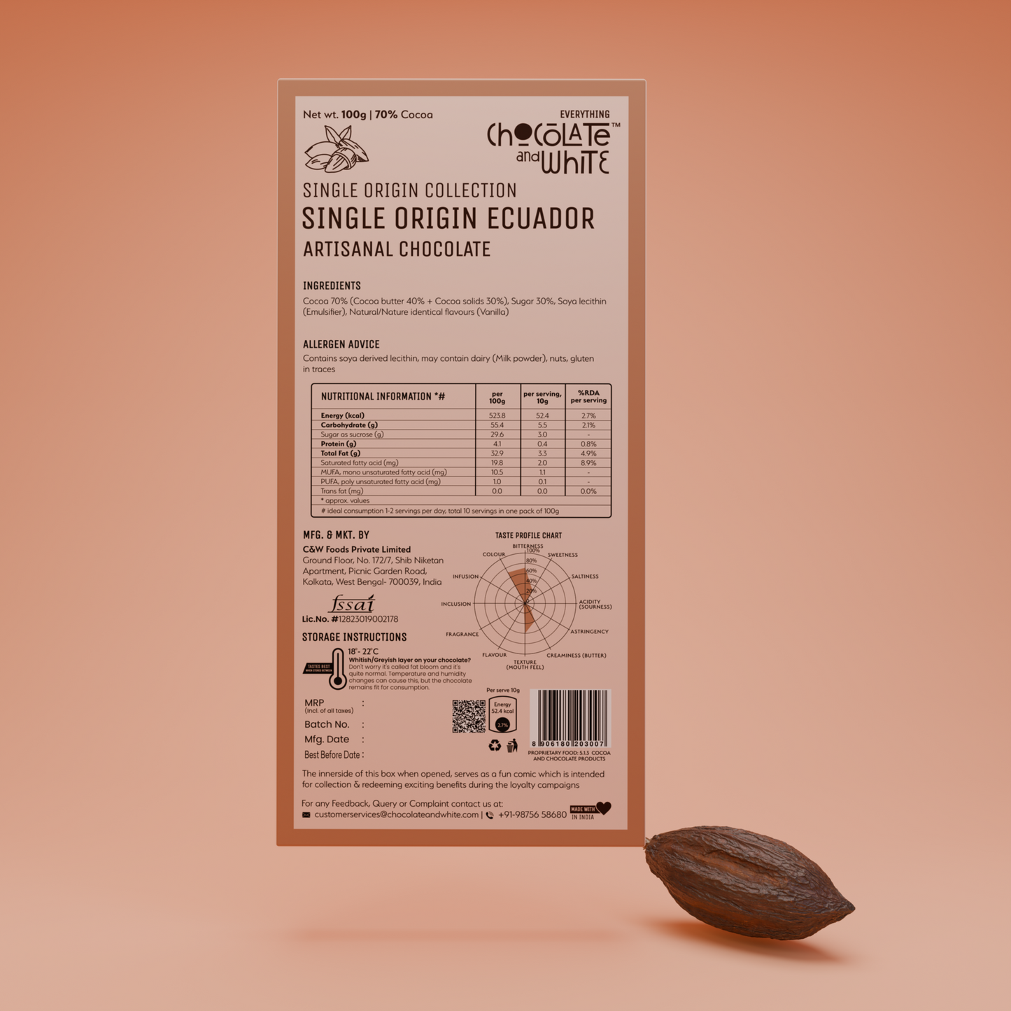 Chocolate and White - Single Origin Ecuador Artisanal Chocolate