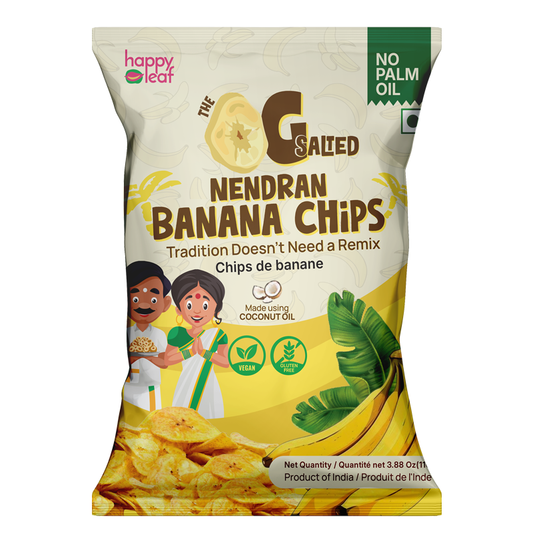 HAPPYLEAF SNACKS Classic Salted Nendran Banana chips