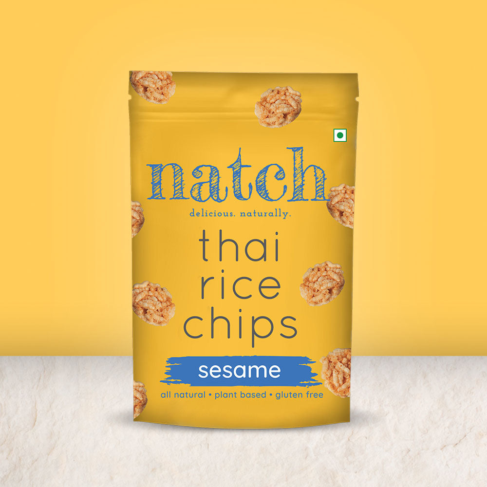 thai rice chips - sesame (large pack 100g)