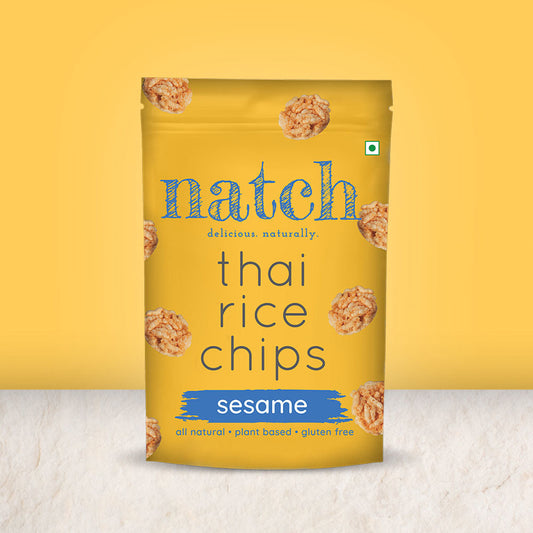 thai rice chips - sesame (large pack 100g)