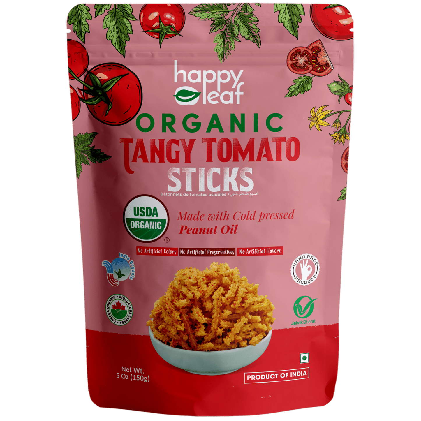 HAPPYLEAF SNACKS Tangy Tomato Sticks