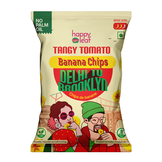 HAPPYLEAF SNACKS Tangy Tomato Banana chips