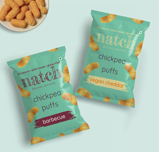 chickpea puffs - variety pack (large pack 65g)