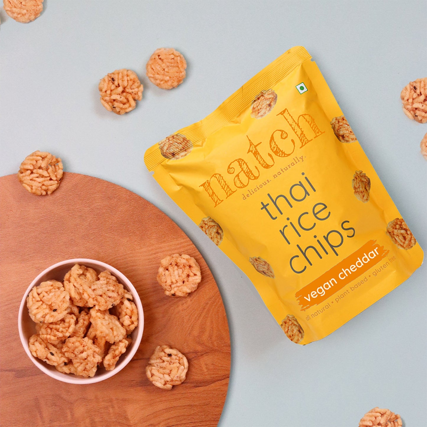 thai rice chips - vegan cheddar (small pack - 25g)