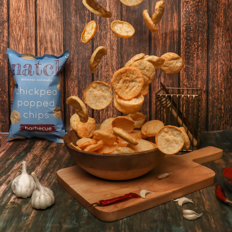 Chickpea Popped Chips BBQ lifestyle