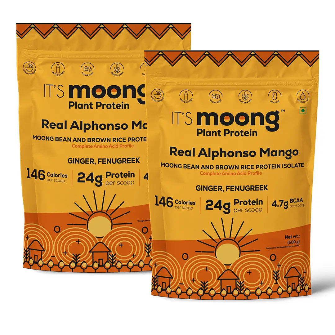 It's Moong Mung Bean & Brown Rice Isolate protein - Real Alphonso Mango