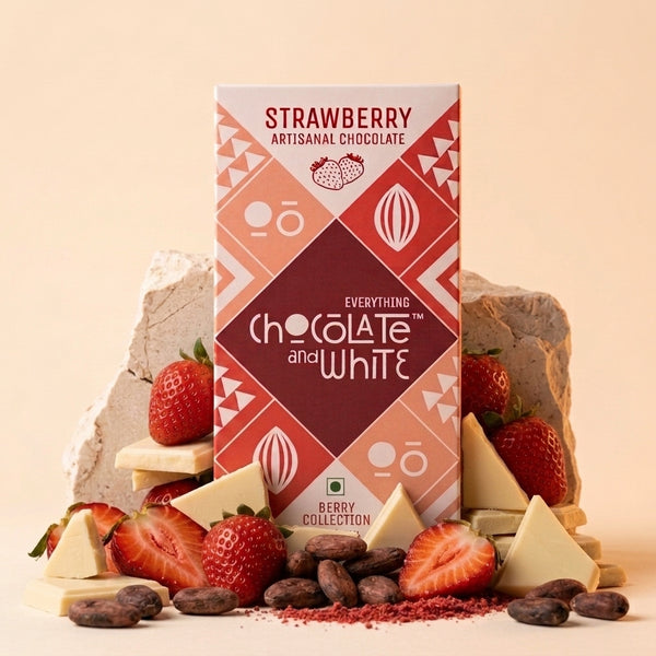 Chocolate and White - Strawberry Artisanal Chocolate