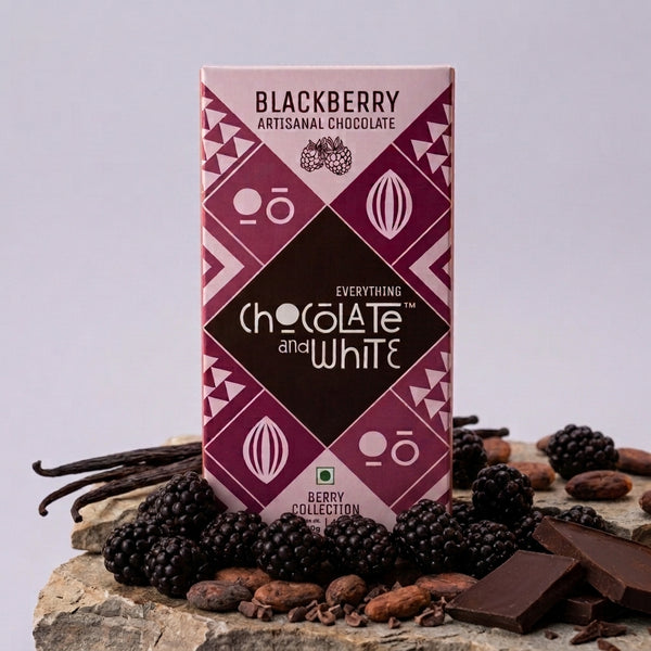 Chocolate and White - Blackberry Artisanal Chocolate